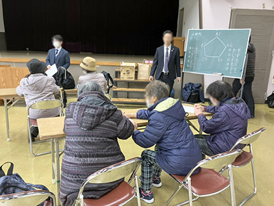 ボッチャルール説明の様子